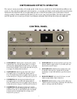 Preview for 3 page of Fender SWITCHBOARD Owner'S Manual