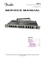 Preview for 1 page of Fender TBP-1 Service Manual