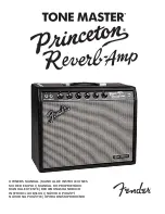 Fender TONE MASTER Princeton Reverb-Amp Owner'S Manual preview