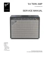 Fender Twin Amp 1994 Service Manual preview