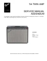 Предварительный просмотр 10 страницы Fender Twin Amp 1994 Service Manual