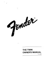 Fender TWIN Owner'S Manual предпросмотр