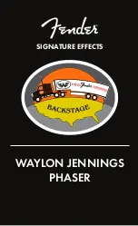 Fender WAYLON JENNINGS PHASER Manual предпросмотр