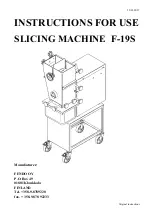 Preview for 1 page of FENDO OY F-19S Instructions For Use Manual