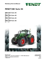 Preview for 1 page of FENDT Vario 800 Series Workshop Service Manual