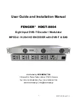 Fenger HDGT-8804 User Manual And Installation Manual preview