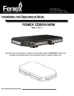 Feniex COBRA MINI M-2111 Installation And Operational Manual preview