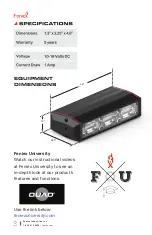 Предварительный просмотр 3 страницы Feniex FOU QUAD Q-0120 Instruction Manual