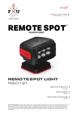 Feniex Remote Spot RS-0121 Quick Start Manual preview