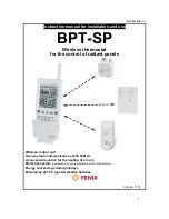 Предварительный просмотр 1 страницы Fenix BPT-SP Instruction Manual For Installation And Use