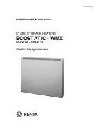 Fenix ECOSTATIC WMX706 Installation And Operating Instructions Manual предпросмотр