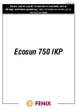 Fenix Ecosun 750 IKP Instructions For Installation And Use Manual preview