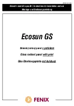 Fenix Ecosun GS Series Instructions For Installation And Use Manual предпросмотр