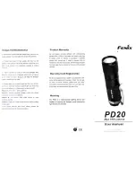 Предварительный просмотр 2 страницы Fenix PD20 Manual