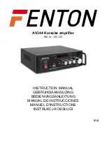 Preview for 1 page of Fenton AV344 Instruction Manual