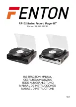 Preview for 1 page of Fenton RP102 Series Instruction Manual