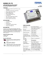 Fenwal Controls 35-70 Series Quick Start Manual preview