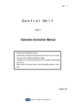 Preview for 1 page of Fenwal Controls FC1 Operation & Instruction Manual