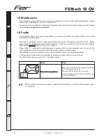 Preview for 8 page of Fer FERtech 18 OV Instructions For Use, Installation And Maintenance