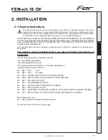 Предварительный просмотр 9 страницы Fer FERtech 18 OV Instructions For Use, Installation And Maintenance