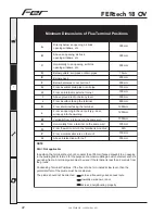 Preview for 22 page of Fer FERtech 18 OV Instructions For Use, Installation And Maintenance