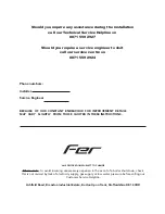 Preview for 40 page of Fer FERtech 18 OV Instructions For Use, Installation And Maintenance