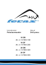 Предварительный просмотр 1 страницы Ferax 16 DB Manual