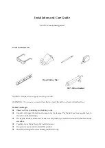 Preview for 1 page of FerdY Boracay Series Installation And Care Manual