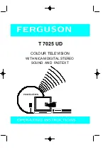 Ferguson Ferguson T 7025 UD Operating Instructions Manual preview