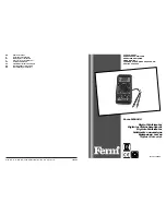 Preview for 1 page of Ferm 185940 User Manual