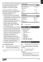 Предварительный просмотр 57 страницы Ferm AGM1038 Manual