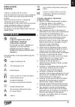 Предварительный просмотр 87 страницы Ferm AGM1038 Manual