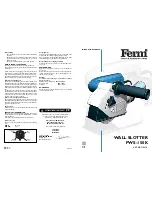 Ferm FWS-150K Instructions For Use Manual preview