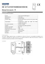 Fermax PROXIMITY READER MINI WG User Manual предпросмотр