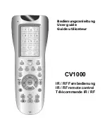 Preview for 1 page of Fernbedienung CV1000 User Manual