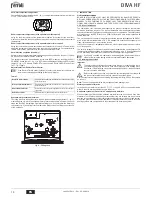 Preview for 14 page of ferolli DIVA HF24 Instructions For Use, Installation And Maintenance