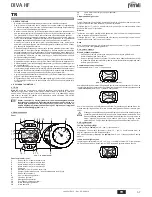 Preview for 57 page of ferolli DIVA HF24 Instructions For Use, Installation And Maintenance