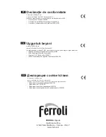 Preview for 80 page of ferolli DIVA HF24 Instructions For Use, Installation And Maintenance