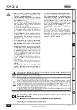 Предварительный просмотр 211 страницы ferolli FORCE W 120 Instructions For Use, Installation And Maintenance