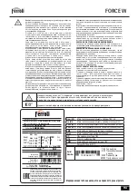 Предварительный просмотр 349 страницы ferolli FORCE W 120 Instructions For Use, Installation And Maintenance