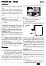 Preview for 3 page of ferolli PEGASUS 107 2S Instructions For Use, Installation And Maintenance