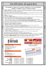 Preview for 17 page of ferolli PEGASUS 107 2S Instructions For Use, Installation And Maintenance