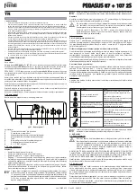 Preview for 18 page of ferolli PEGASUS 107 2S Instructions For Use, Installation And Maintenance