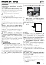 Preview for 27 page of ferolli PEGASUS 107 2S Instructions For Use, Installation And Maintenance