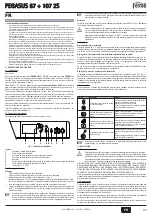 Preview for 33 page of ferolli PEGASUS 107 2S Instructions For Use, Installation And Maintenance