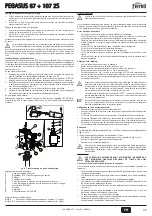 Preview for 35 page of ferolli PEGASUS 107 2S Instructions For Use, Installation And Maintenance