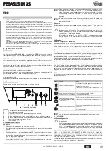 Предварительный просмотр 39 страницы ferolli PEGASUS 107 LN 2S Instructions For Use, Installation And Maintenance