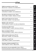 Preview for 3 page of ferolli TP3 LN Technical Manual - Installation - User And Maintenance