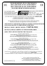 Preview for 11 page of Ferrari Costruzioni Meccaniche FAST BLOC 3 Series Operating And Service Manual