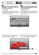 Preview for 69 page of Ferrari Costruzioni Meccaniche FAST BLOC 3 Series Operating And Service Manual